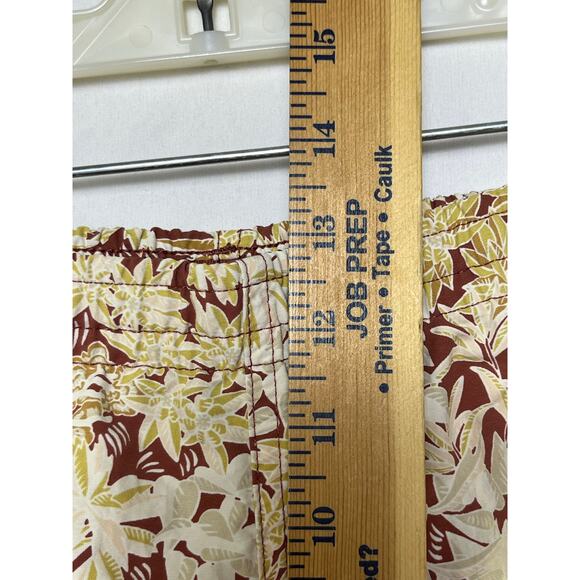 Patagonia Mens XL Yellow Brown Netplus Floral Swim Trunks Quick Dry Board Shorts - Picture 4 of 7